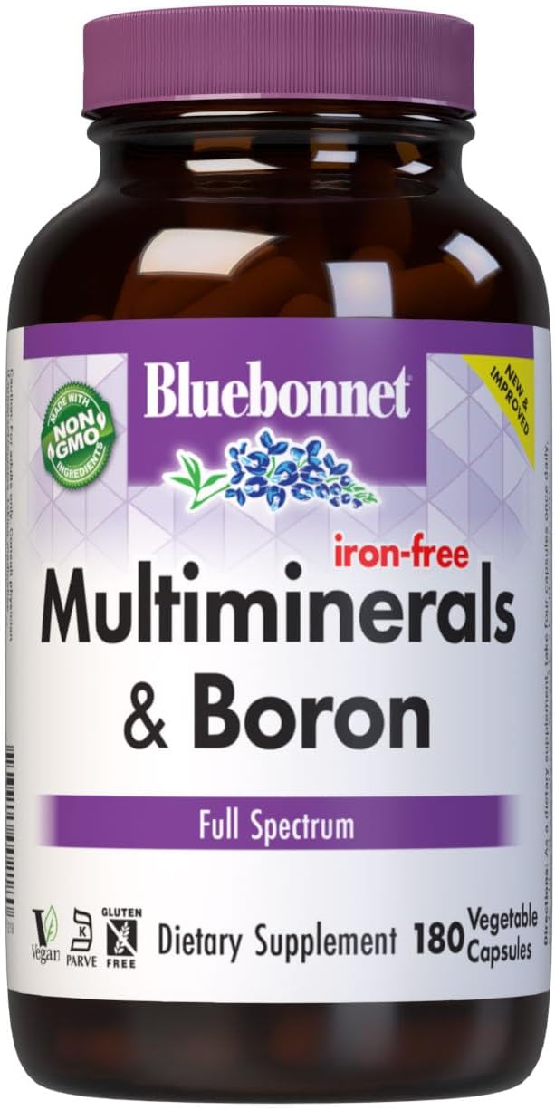 BlueBonnet Multi Minerals Plus Boron 180 Capsulas