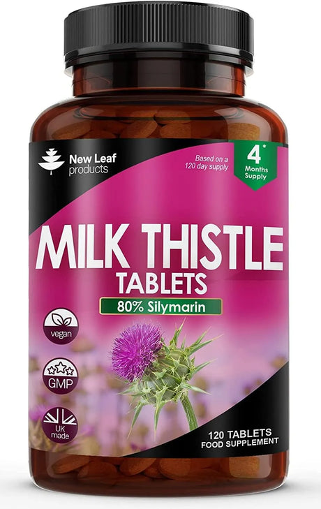 NEW LEAF PRODUCTS - New Leaf Products Milk Thistle 1000Mg. 120 Tabletas - The Red Vitamin MX - Suplementos Alimenticios - {{ shop.shopifyCountryName }}