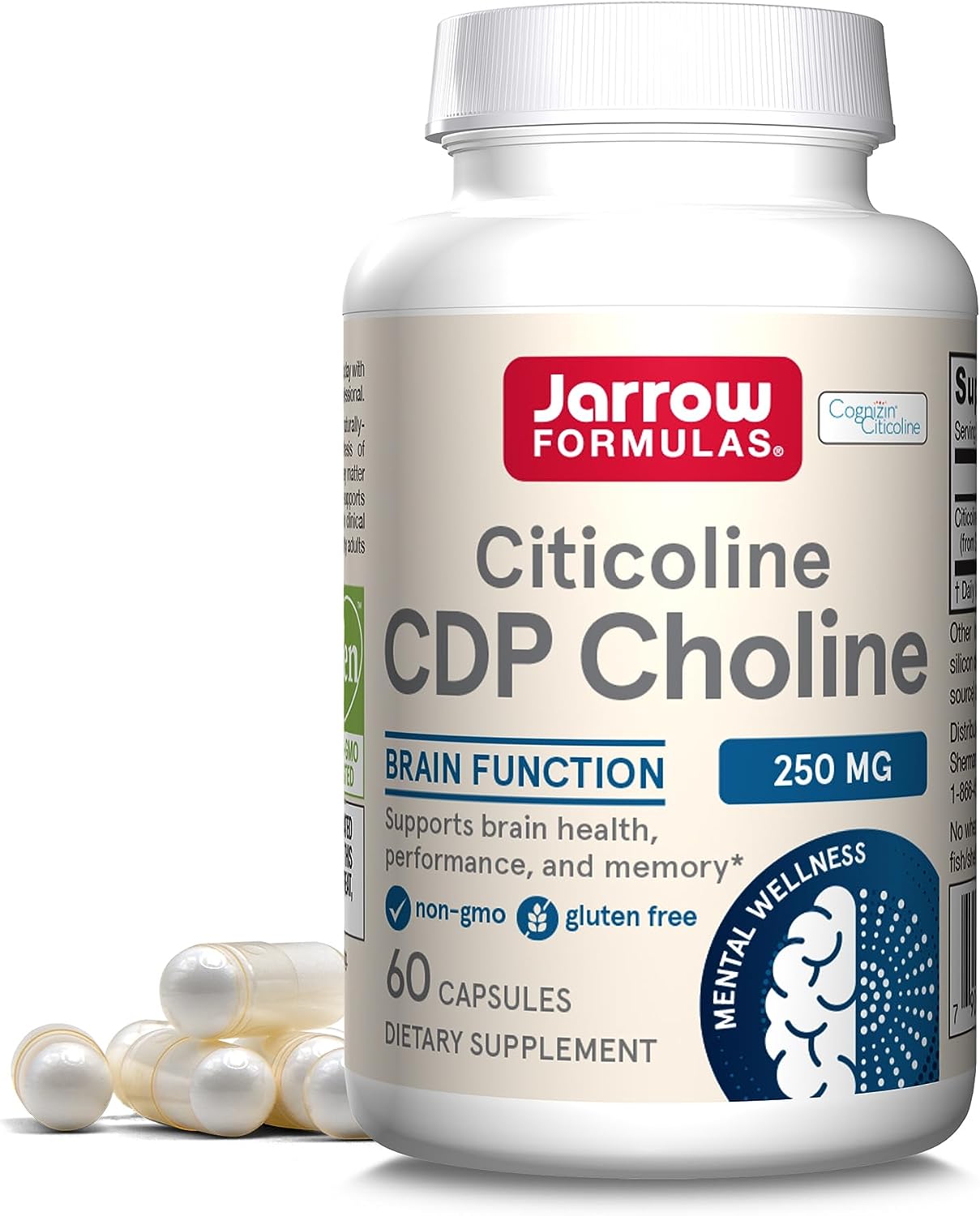 Jarrow Formulas Citicoline CDP Choline 250Mg. 60 Capsulas