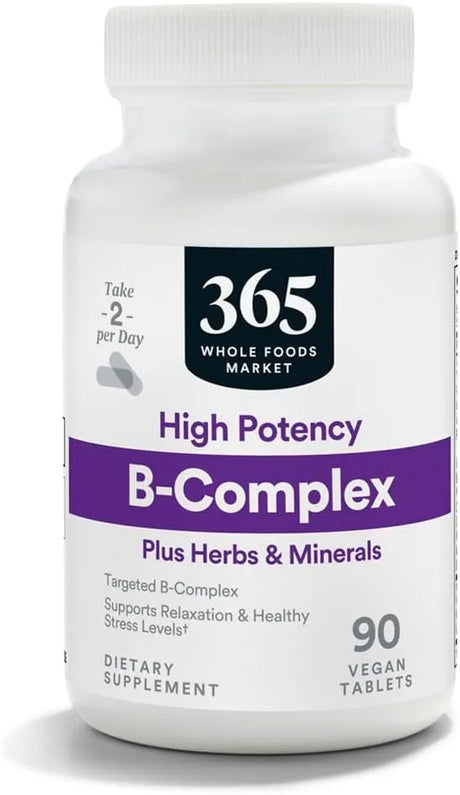 365 - 365 by Whole Foods Market Vitamin B Complex Hi Potency 90 Tabletas - The Red Vitamin MX - Suplementos Alimenticios - {{ shop.shopifyCountryName }}