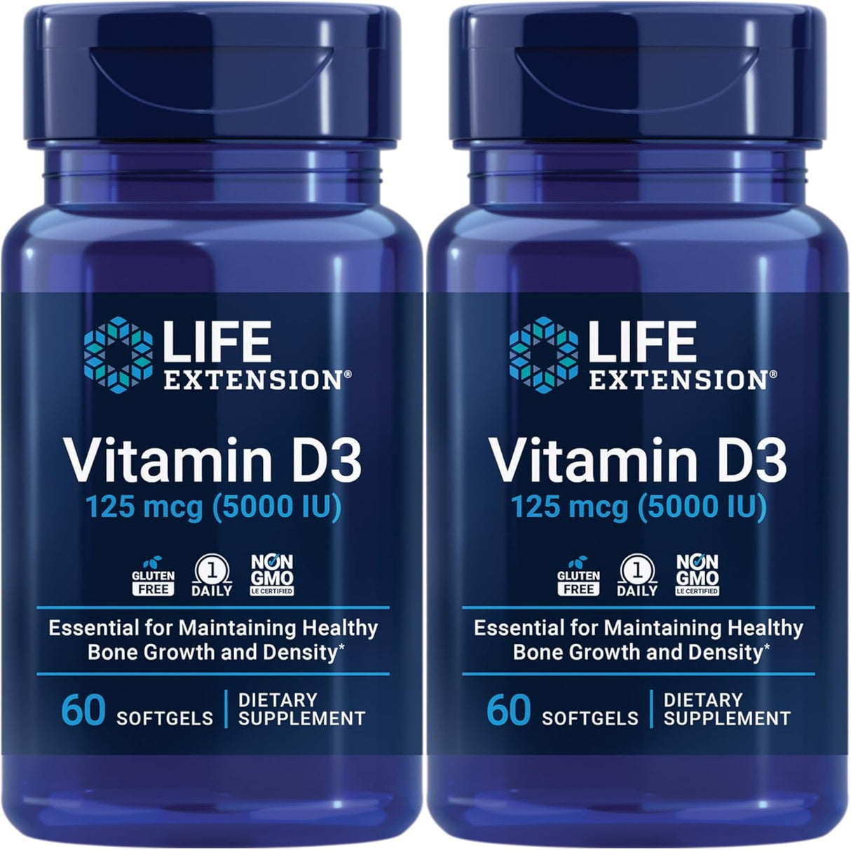 Life Extension Vitamin D3 125mcg 60 Capsulas Blandas 2 Pack