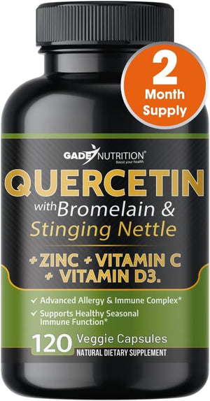 Gade Nutrition Quercetin with Vitamin C and Zinc 500Mg. 120 Capsulas