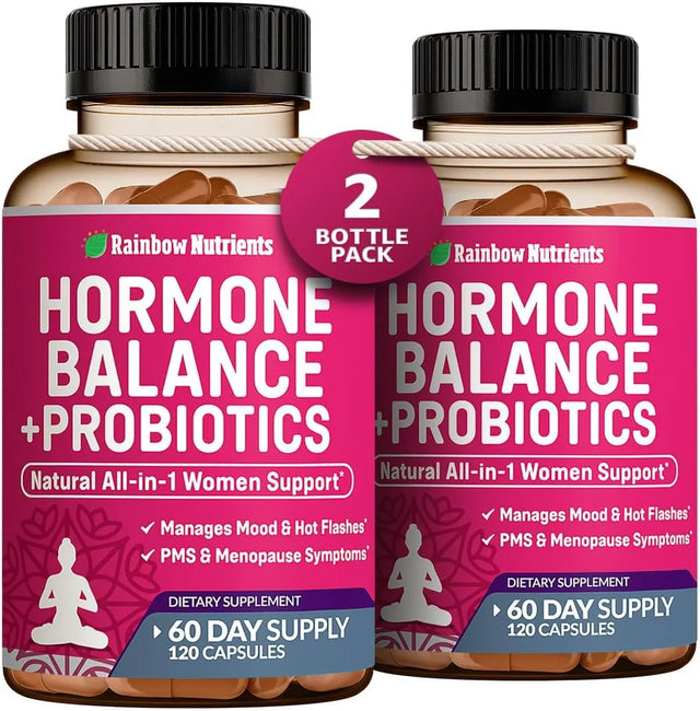 RAINBOW NUTRIENTS - Rainbow Nutrients Hormone Balance + Probiotics for Women 120 Capsulas 2 Pack - The Red Vitamin MX - Suplementos Alimenticios - {{ shop.shopifyCountryName }}