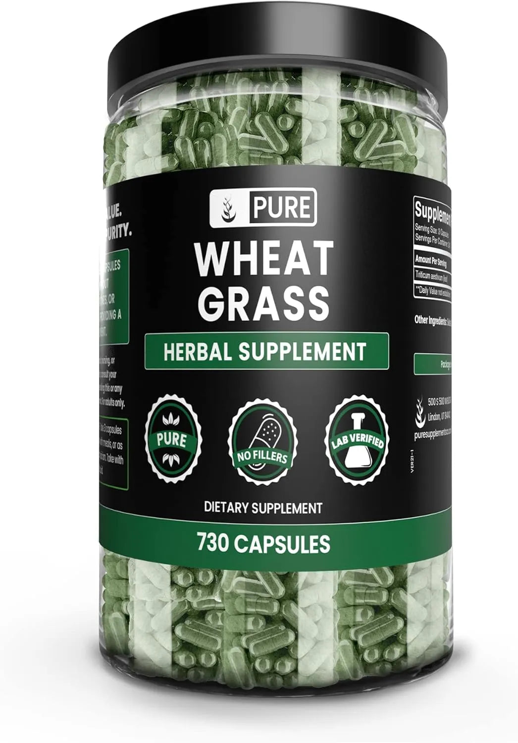 PURE ORIGINAL INGREDIENTS - Pure Original Ingredients Wheat Grass 730 Capsulas - The Red Vitamin MX - Suplementos Alimenticios - {{ shop.shopifyCountryName }}