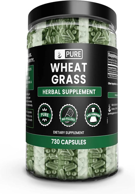 PURE ORIGINAL INGREDIENTS - Pure Original Ingredients Wheat Grass 730 Capsulas - The Red Vitamin MX - Suplementos Alimenticios - {{ shop.shopifyCountryName }}