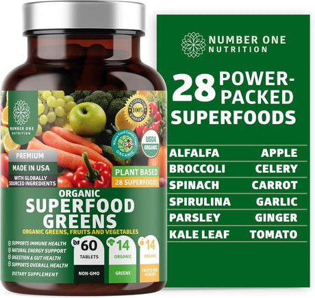 N1N - N1N Premium Organic Superfood Greens 60 Tabletas - The Red Vitamin MX - Suplementos Alimenticios - {{ shop.shopifyCountryName }}
