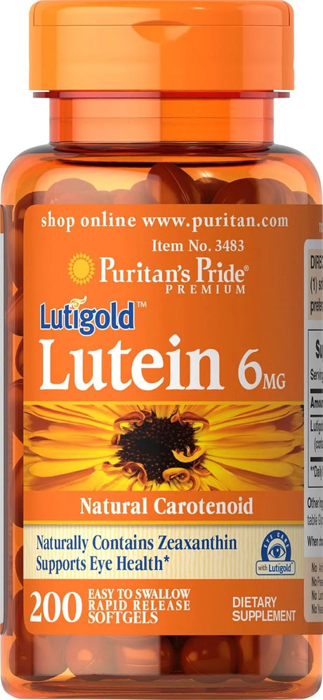 PURITAN'S PRIDE - Puritan's Pride Lutein 6Mg. with Zeaxanthin 200 Capsulas Blandas - The Red Vitamin MX - Suplementos Alimenticios - {{ shop.shopifyCountryName }}