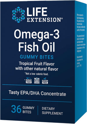 Life Extension Omega-3 Fish Oil Gummy Bites 36 Gomitas