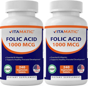 VITAMATIC - Vitamatic Folic Acid 1000mcg 240 Tabletas 2 Pack - The Red Vitamin MX - Suplementos Alimenticios - {{ shop.shopifyCountryName }}