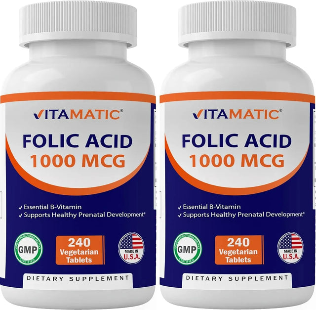 VITAMATIC - Vitamatic Folic Acid 1000mcg 240 Tabletas 2 Pack - The Red Vitamin MX - Suplementos Alimenticios - {{ shop.shopifyCountryName }}