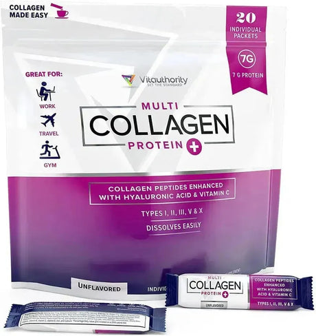 VITAUTHORITY - Vitauthority Multi Collagen Peptides Plus Hyaluronic Acid and Vitamin C 20 Paquetes - The Red Vitamin MX - Suplementos Alimenticios - {{ shop.shopifyCountryName }}