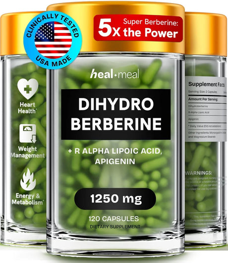 HEALMEAL - HealMeal Dihydroberberine 1,250Mg. 120 Capsulas - The Red Vitamin MX - Suplementos Alimenticios - {{ shop.shopifyCountryName }}
