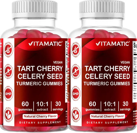 VITAMATIC - Vitamatic Tart Cherry with Celery Seed Gummies 60 Gomitas 2 Pack - The Red Vitamin MX - Suplementos Alimenticios - {{ shop.shopifyCountryName }}