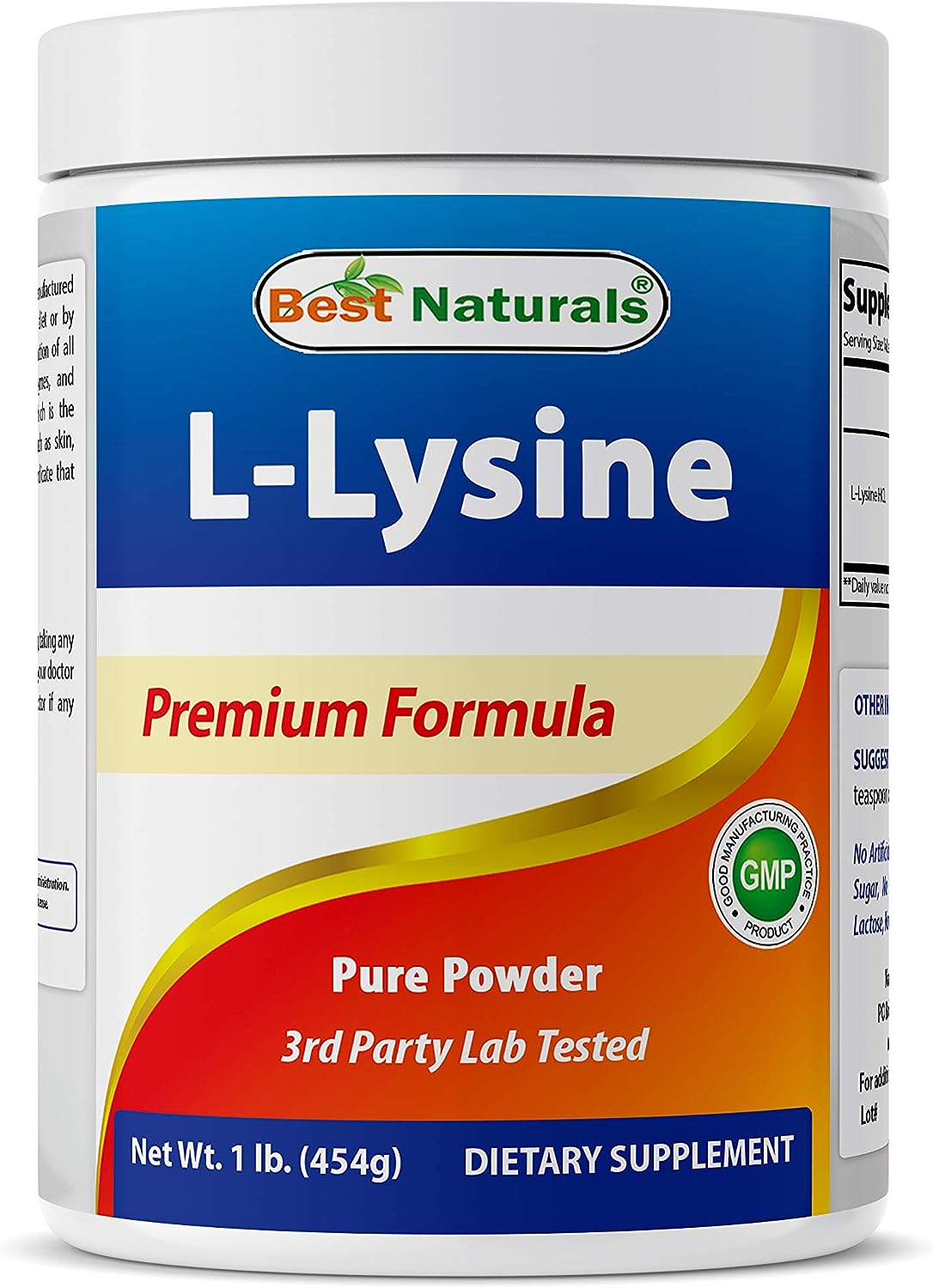 Best Naturals Lysine Powder 454Gr.