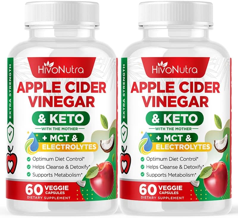 HivoNutra 4X Strength Apple Cider Vinegar 120 Capsulas