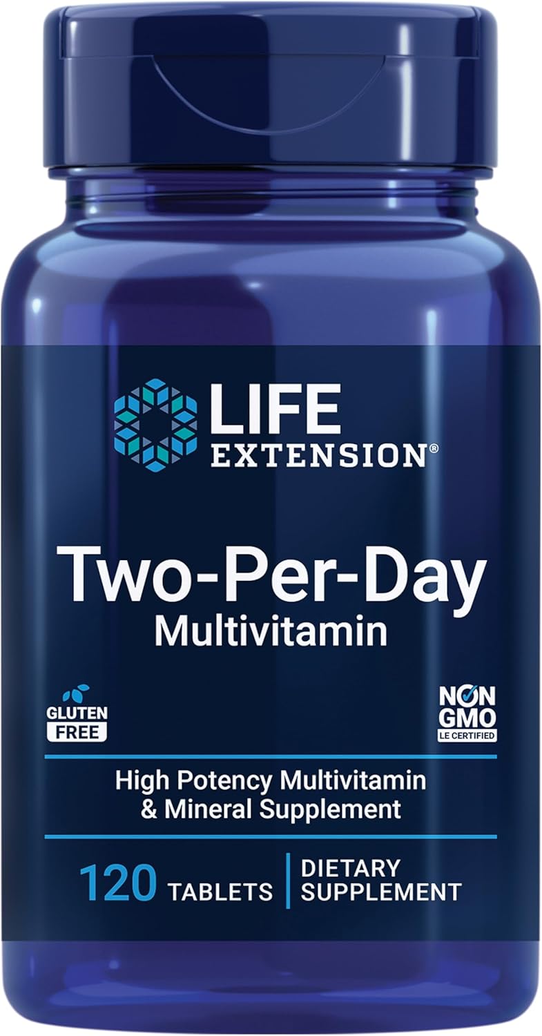 Life Extension Two-Per-Day High Potency Multi-Vitamin & Mineral 120 Tabletas