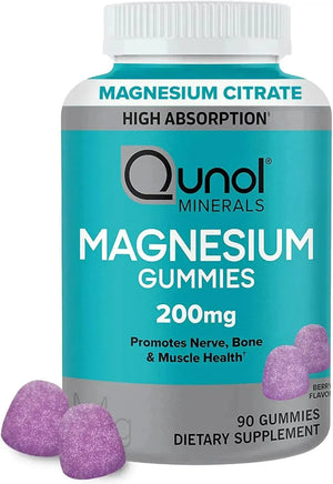 QUNOL - Qunol Magnesium Gummies for Adults 200Mg. 90 Gomitas - The Red Vitamin MX - Suplementos Alimenticios - {{ shop.shopifyCountryName }}