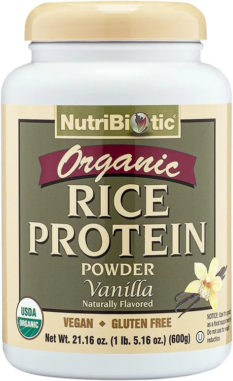 NUTRIBIOTIC - NutriBiotic Certified Organic Rice Protein Vanilla 600Gr. - The Red Vitamin MX - Suplementos Alimenticios - {{ shop.shopifyCountryName }}