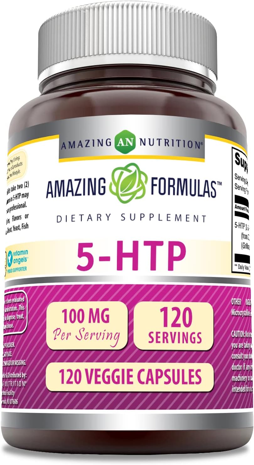 Amazing Nutrition Amazing Formulas 5 HTP Hydroxytryptophan 100Mg. 120 Capsulas