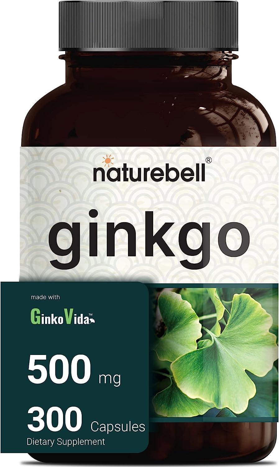 Naturebell Ginkgo Biloba Extract 500Mg. 300 Capsulas