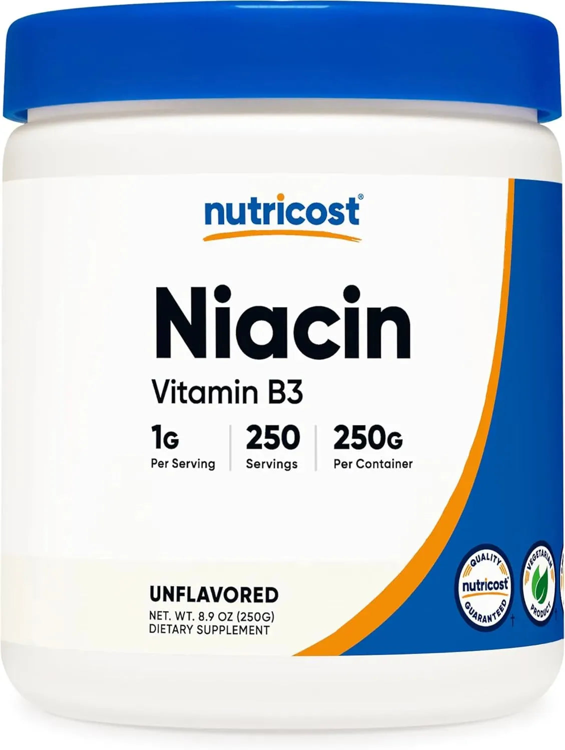 Nutricost Niacin Vitamin B3 Powder 250Gr. The Red Vitamin MX