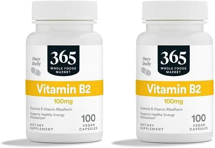 365 - 365 by Whole Foods Market Vitamin B2 100Mg. 100 Capsulas 2 Pack - The Red Vitamin MX - Suplementos Alimenticios - {{ shop.shopifyCountryName }}