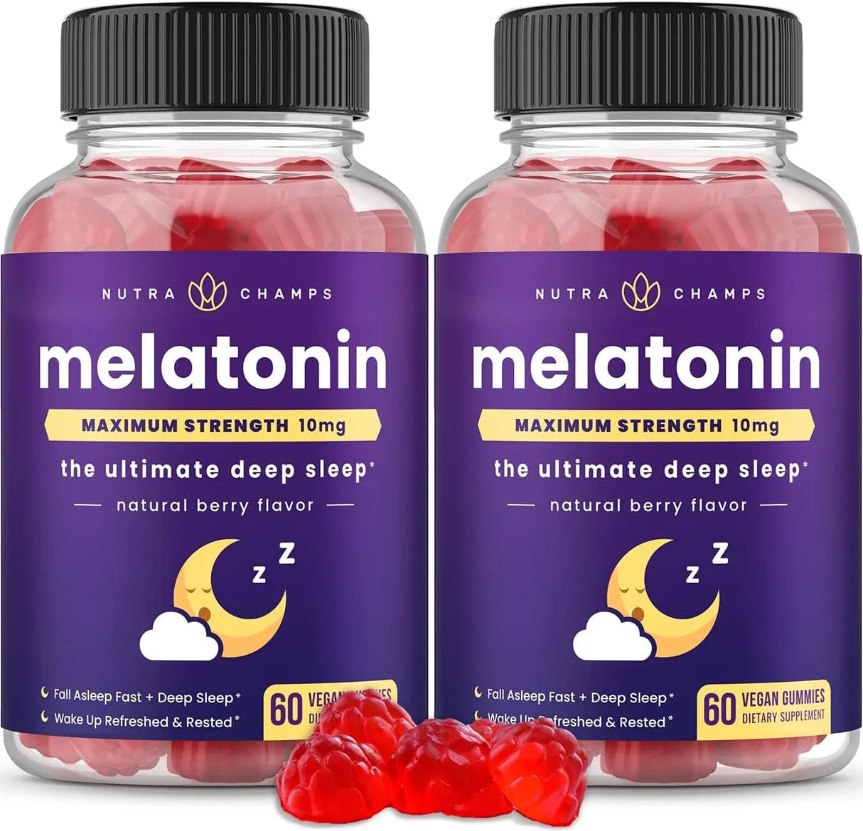 NUTRACHAMPS - NutraChamps Melatonin Gummies 10Mg. 60 Gomitas 2 Pack - The Red Vitamin MX - Suplementos Alimenticios - {{ shop.shopifyCountryName }}