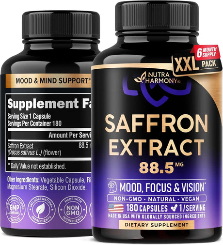 NUTRA HARMONY - NUTRA HARMONY Natural Saffron 88.5Mg. 180 Capsulas - The Red Vitamin MX - Suplementos Alimenticios - {{ shop.shopifyCountryName }}