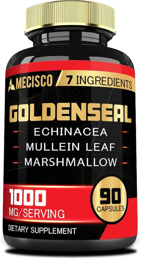 MECISCO - Mecisco Goldenseal Root with Echinacea, Mullein Leaf, Plantain & More 90 Capsulas - The Red Vitamin MX - Suplementos Alimenticios - {{ shop.shopifyCountryName }}