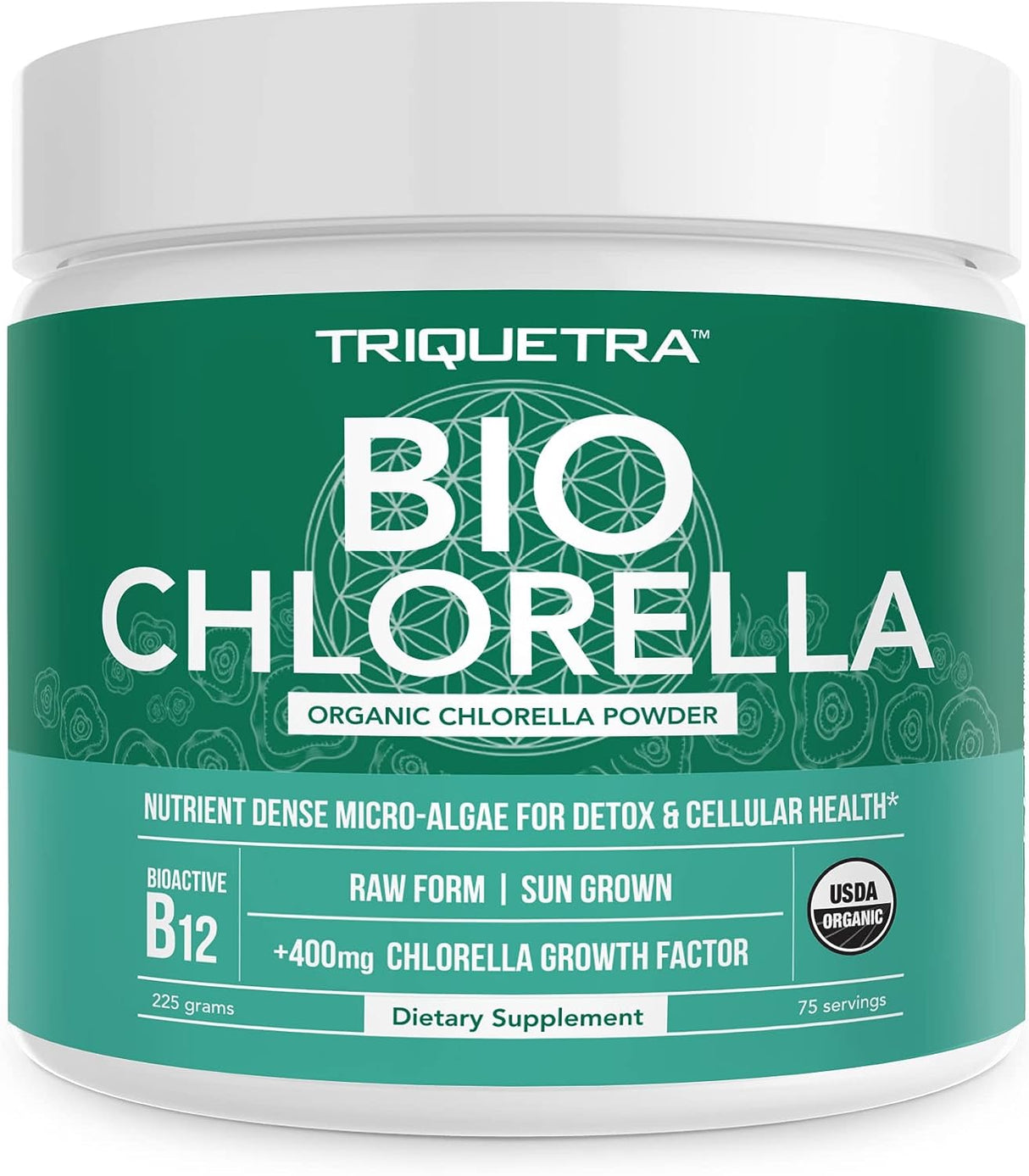 Triquetra Health Organic Chlorella Powder 75 Servicios 225Gr.