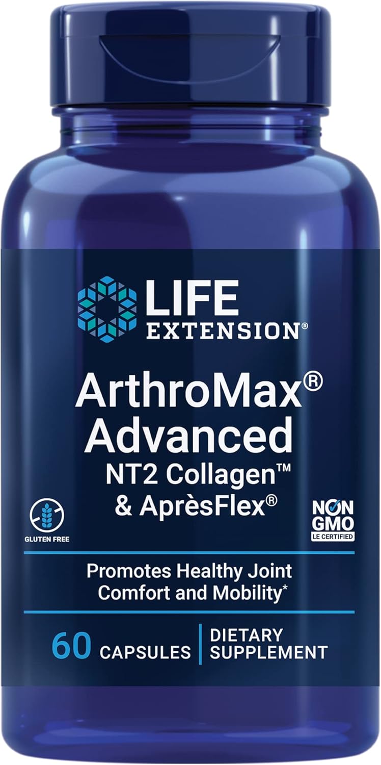 Life Extension ArthroMax Advanced NT2 Collagen & AprèsFlex 60 Capsulas