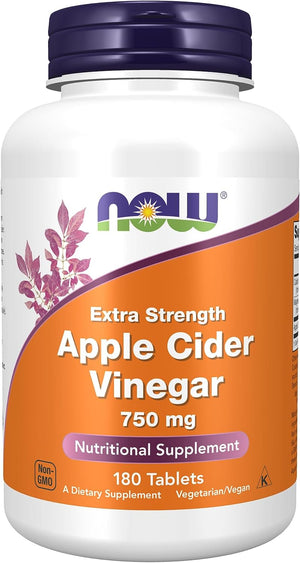 NOW Supplements Apple Cider Vinegar 750Mg. Tabletas