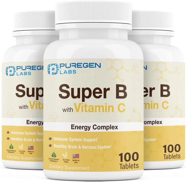 P PUREGEN LABS - Puregen Labs Super B Energy Complex with Vitamin C 100 Tabletas 3 Pack - The Red Vitamin MX - Suplementos Alimenticios - {{ shop.shopifyCountryName }}