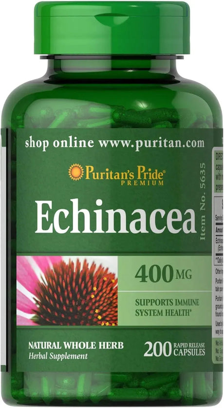 PURITAN'S PRIDE - Puritan's Pride Echinacea 400Mg. 200 Capsulas - The Red Vitamin MX - Suplementos Alimenticios - {{ shop.shopifyCountryName }}