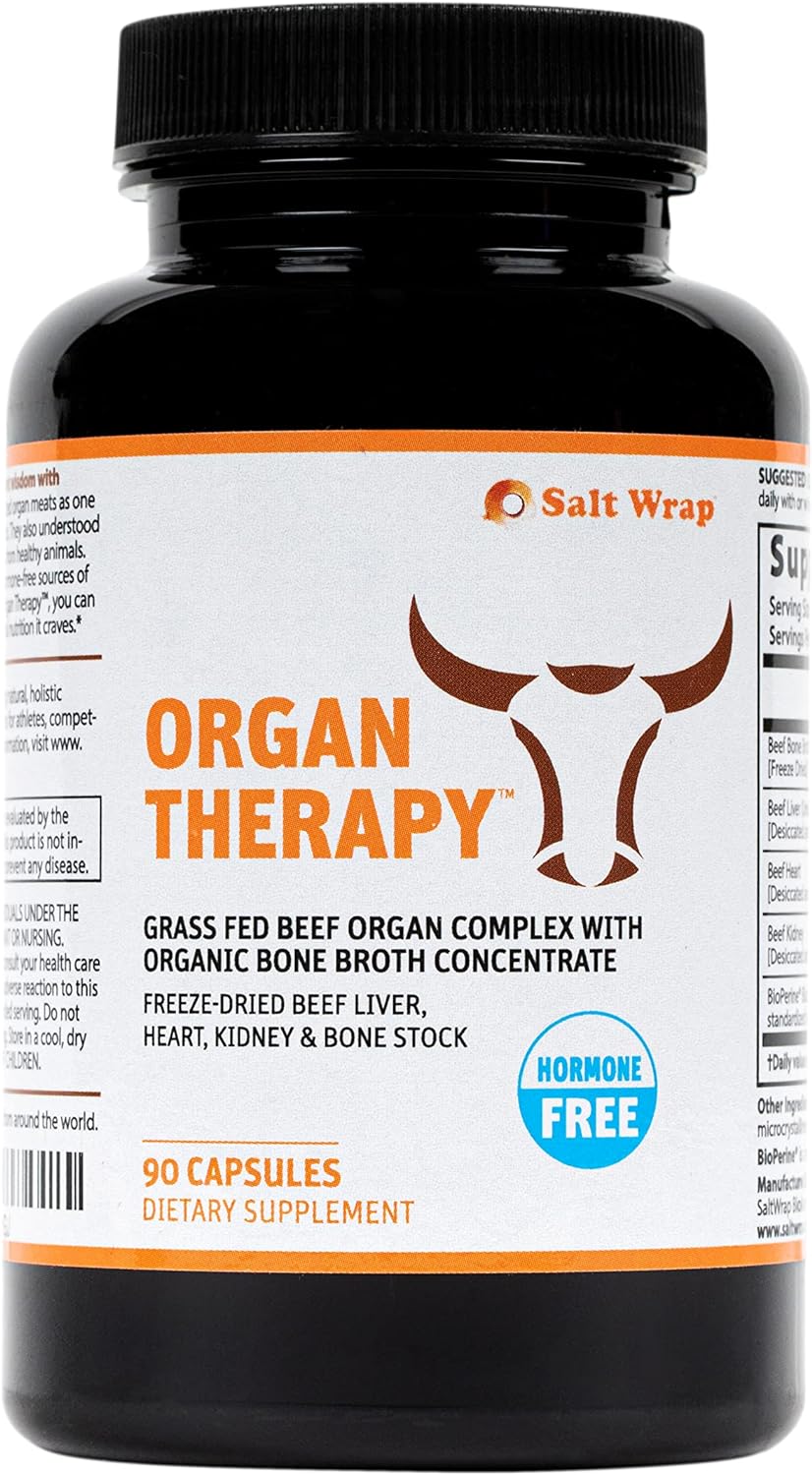 SaltWrap Organ Therapy Grass Fed Beef Liver 90 Capsulas