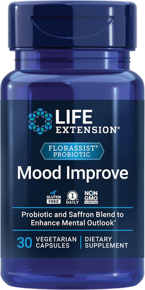Life Extension Mood Improve Probiotic & Saffron Blend 30 Capsulas