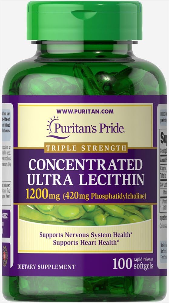 Puritan's Pride Concentrated Ultra Lecithin 1200Mg. 100 Capsulas Blandas