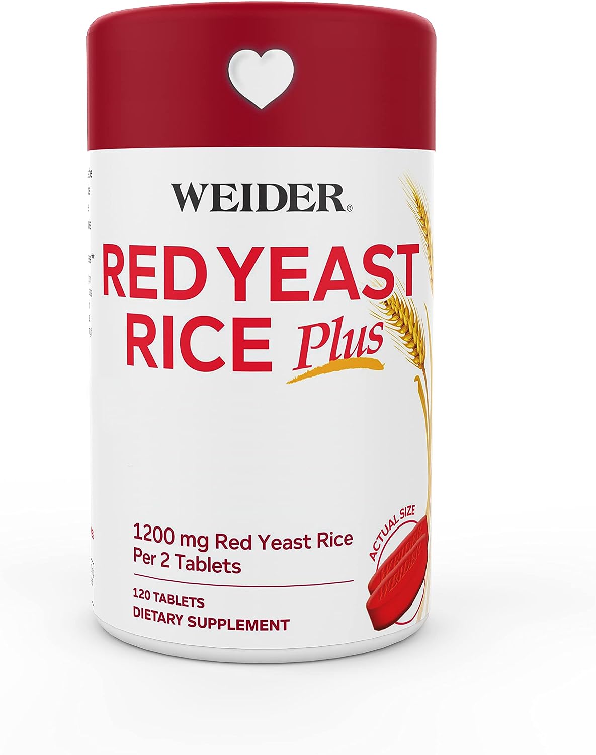 Weider Red Yeast Rice Plus 1200Mg. 120 Tabletas