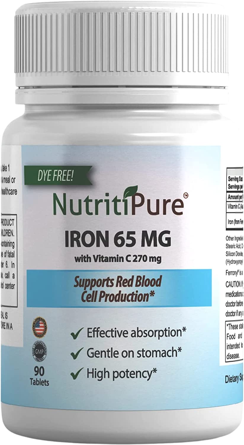 NutritiPure High Potency Carbonyl Iron 65Mg. 90 Tabletas