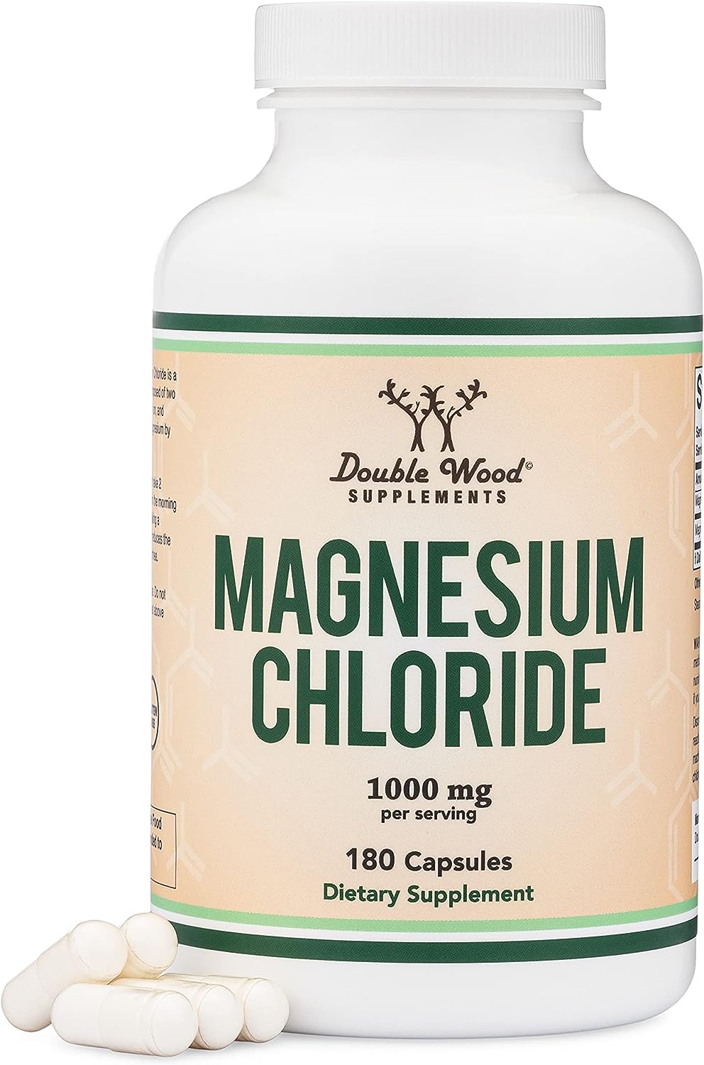Double Wood Supplements Magnesium Chloride 1000Mg. 180 Capsulas