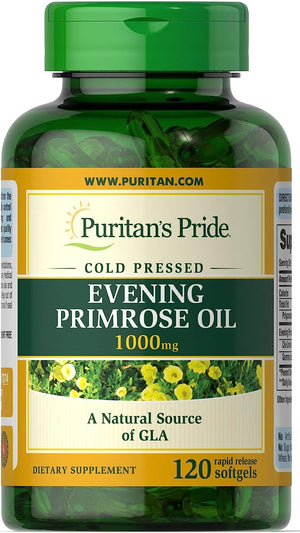 Puritan's Pride Evening Primrose Oil 1000Mg. 120 Capsulas Blandas