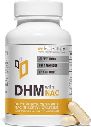 WELESSENTIALS Dihydromyricetin DHM with NAC 650Mg. 60 Capsulas