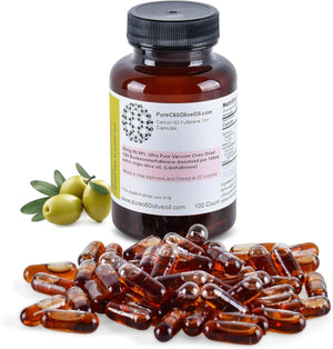PUREC60 - PureC60OliveOil C60 Organic Olive Oil 100 Capsulas - The Red Vitamin MX - Suplementos Alimenticios - {{ shop.shopifyCountryName }}