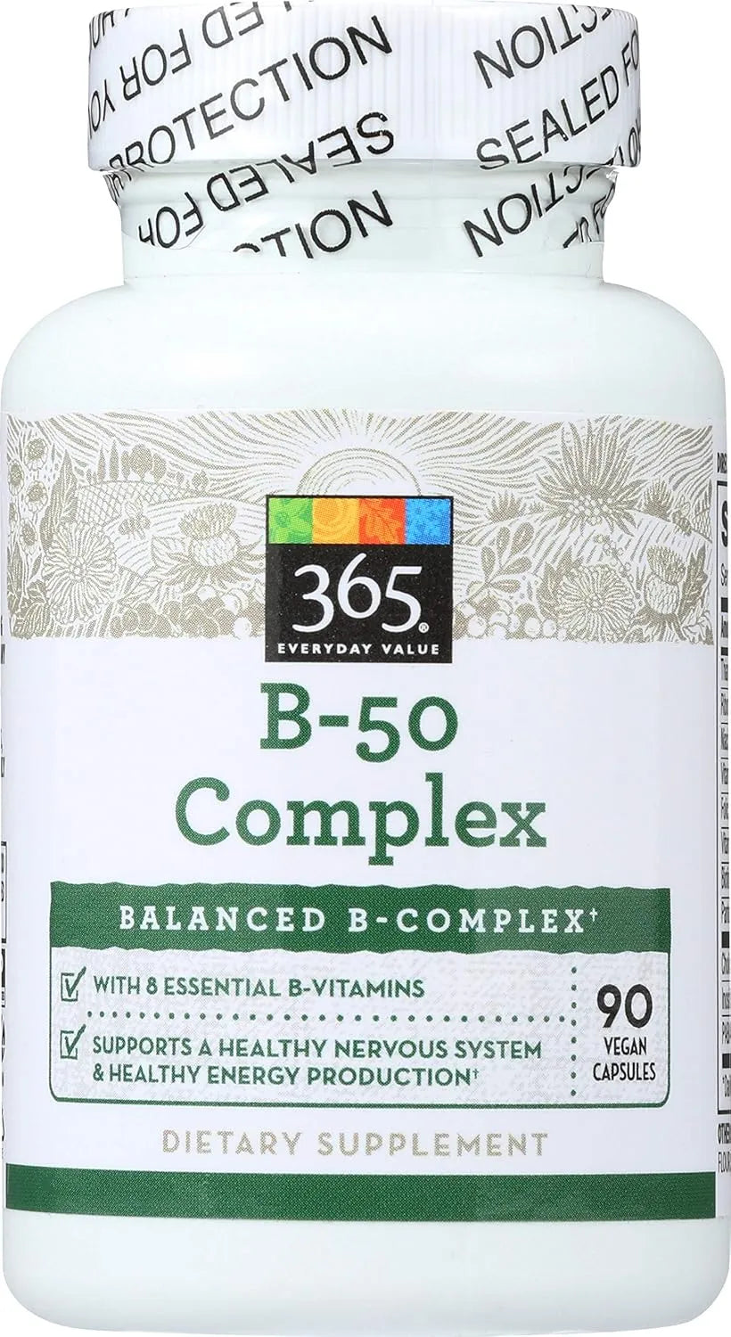 365 - 365 Everyday Value B – 50 Complex 90 Capsulas - The Red Vitamin MX - Suplementos Alimenticios - {{ shop.shopifyCountryName }}