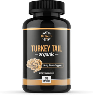 BioYouth Organic Turkey Tail Mushroom 90 Capsulas