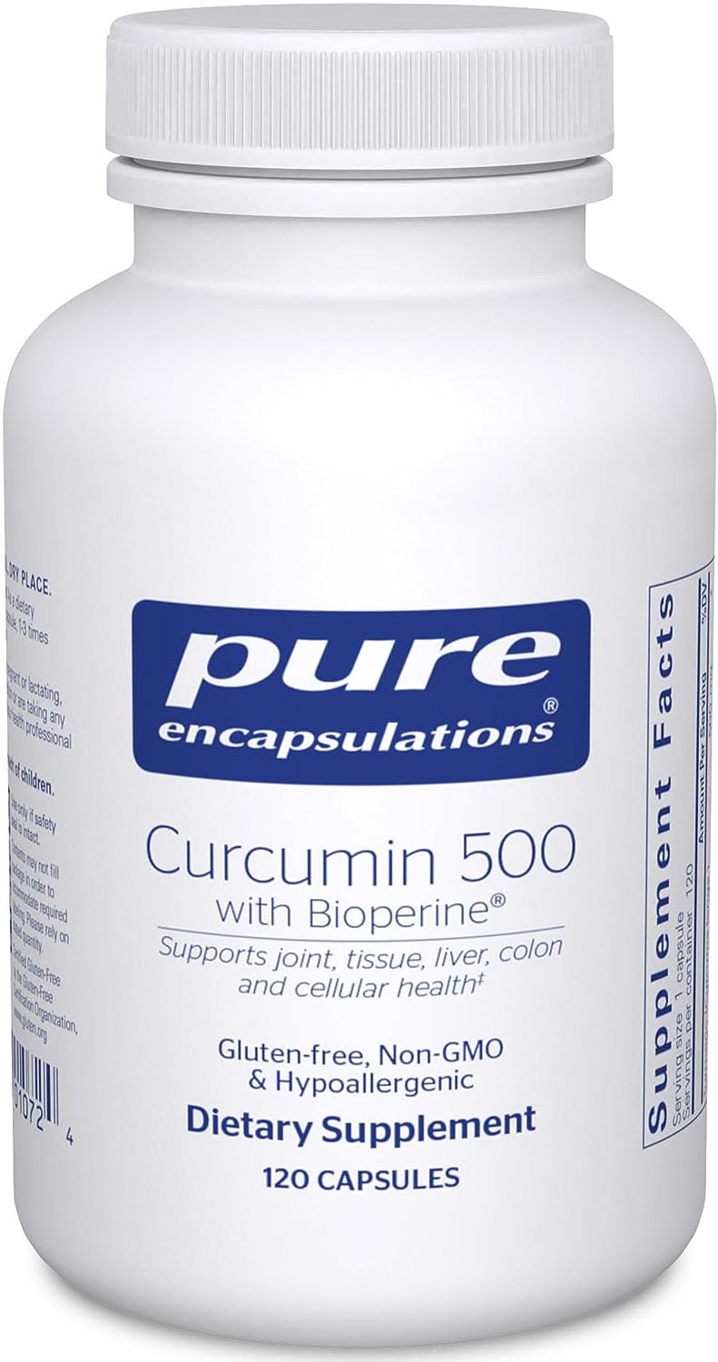 Pure Encapsulations Curcumin 500 with Bioperine 120 Capsulas