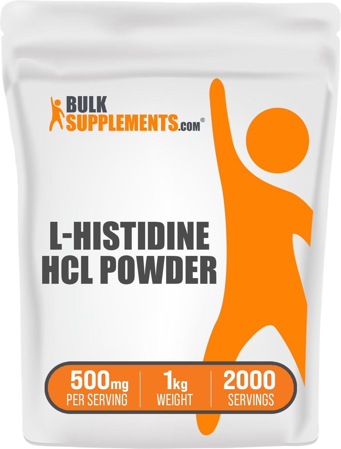 Bulk Supplements L-Histidine HCl Powder 1 Kg.