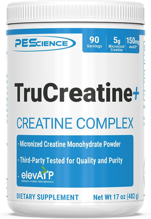 PEScience TruCreatine+ Pure Creatine Monohydrate Powder 90 Servicios 482Gr.