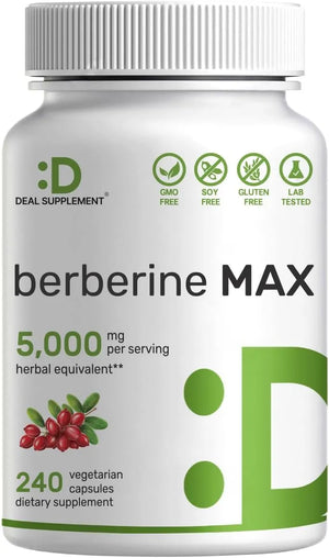 DEAL SUPPLEMENT - Deal Supplement Berberine Max 5,000Mg. 240 Capsulas - The Red Vitamin MX - Suplementos Alimenticios - {{ shop.shopifyCountryName }}