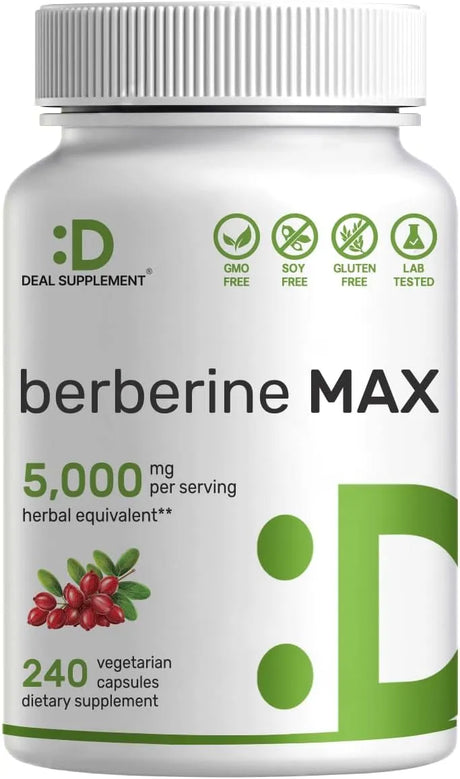 DEAL SUPPLEMENT - Deal Supplement Berberine Max 5,000Mg. 240 Capsulas - The Red Vitamin MX - Suplementos Alimenticios - {{ shop.shopifyCountryName }}